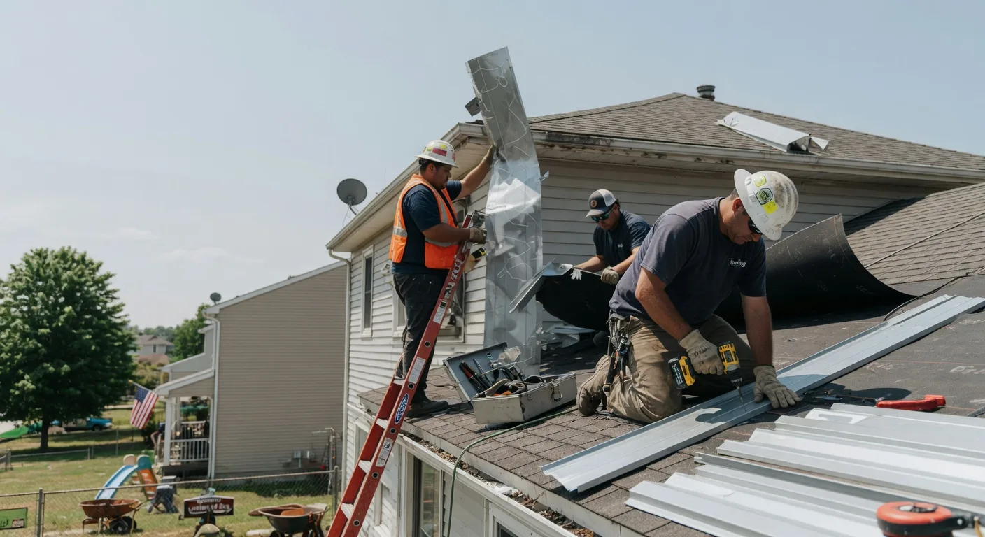 Storm Damage Metal Roof Repair in Spring Church, PA